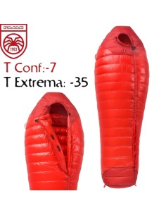 Radical 12Z  Regular (Red) -  Saco de dormir ultraligero de pluma 900 FP - Pajak