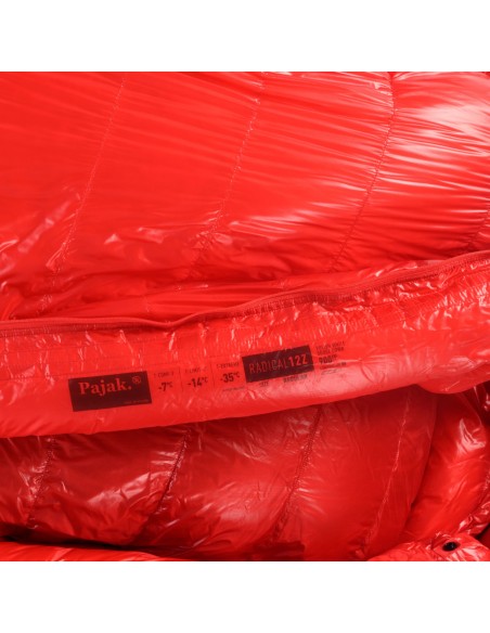 Radical 12Z  Regular (Red) -  Saco de dormir ultraligero de pluma 900 FP - Pajak