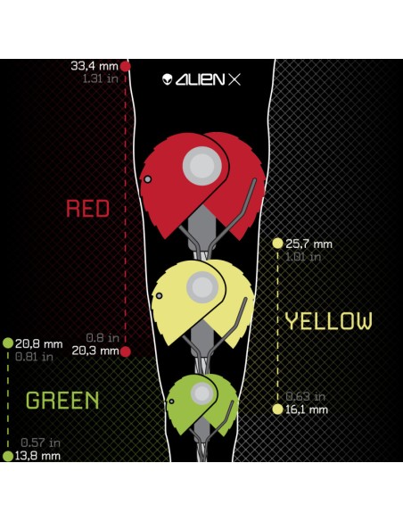 Alien X Equinox set - Pack de 3 alien Verde/Rojo/Amarill (Semaforo) - Fixe