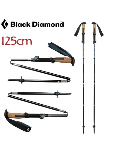 Trail Vista FLZ trekking poles 125 cm (par) - Bastones ligeros y compactos - Black Diamond