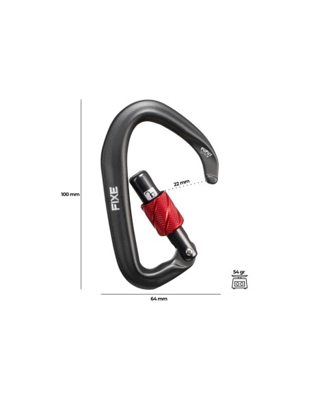 Pack Manso con mosqueton Rock Stone - Cabo anclaje dinámico regulable - Fixe