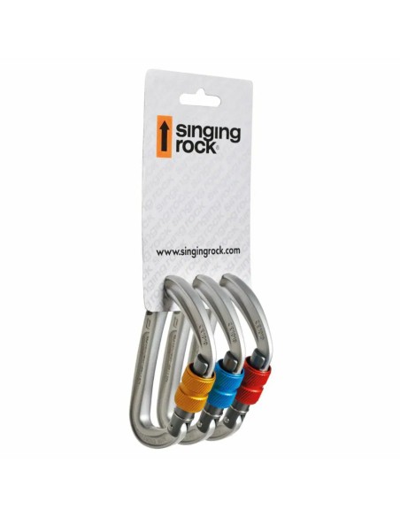 Pack 3 Colt rosca - Mosqueton asimetrico rosca -  Singing Rock