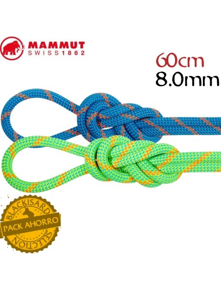 Pack 2 cuerdas 60m Alpine Dry 8.0 - Cuerdas dobles y gemelas para escalada y alpinismo - Mammut