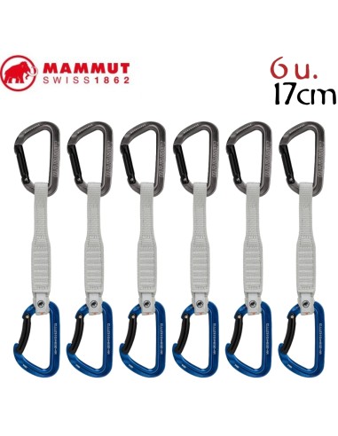 Pack 6 Workhorse Keylock 17 Cm (Grey / Alpine Calamin) - Cintas express escalada deportiva - Mammut