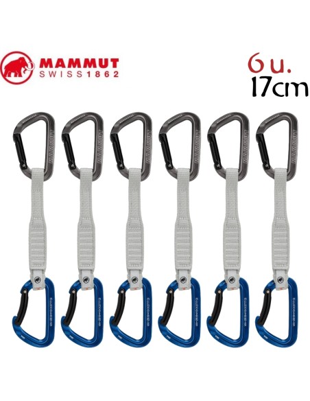 Pack 6 Workhorse Keylock 17 Cm (Grey / Alpine Calamin) - Cintas express escalada deportiva - Mammut
