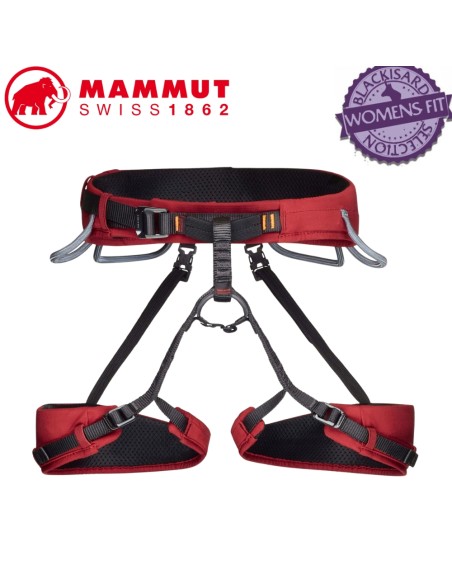 Ophir 3 slyde Women 2.0 (Dark Mammut Red/strata) - Arnes escalada polivalente para mujer - Mammut