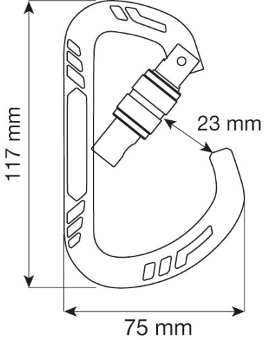 Guide XL Lock (Blue) - Mosquetón de elevada carga de rotura - Camp
