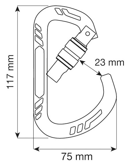 Guide XL Lock (Blue) - Mosquetón de elevada carga de rotura - Camp