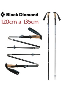 Trail Vista FLZ trekking poles 135 cm (par) - Bastones ligeros y compactos - Black Diamond