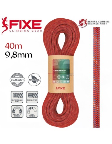 Foixarda 9,8mm Nature Classic (Roja) (40m) - Cuerda escalada - Fixe