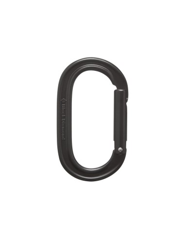 Oval Keylock Carabiner (Black) - Mosquetón simétrico recto Negro  - Black Diamond