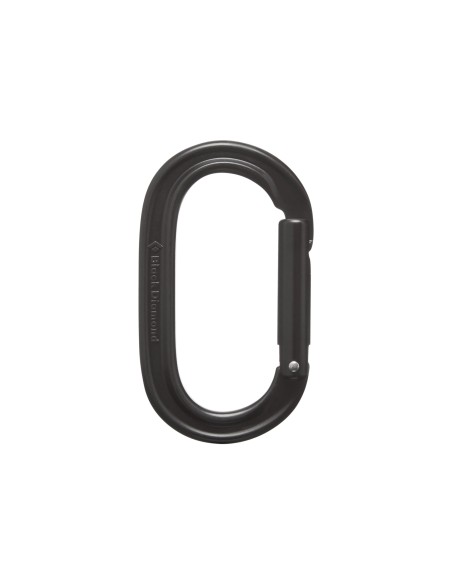 Oval Keylock Carabiner (Black) - Mosquetón simétrico recto Negro  - Black Diamond