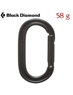Oval Keylock Carabiner (Black) - Mosquetón simétrico recto Negro  - Black Diamond