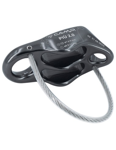 Piu 2.0  (Gun Metal) - Asegurador Descensor - Camp