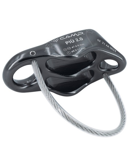 Piu 2.0  (Gun Metal) - Asegurador Descensor - Camp