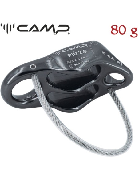 Piu 2.0  (Gun Metal) - Asegurador Descensor - Camp