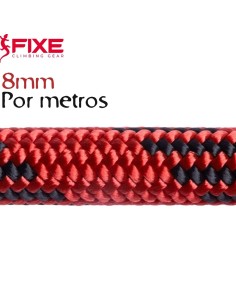 Cordino 8mm (por metros) (Rojo/Negro) - Fixe