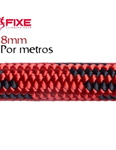 Cordino 8mm (por metros) (Rojo/Negro) - Fixe