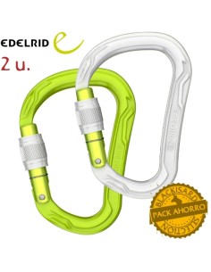 Pack 2 Big Bo Screw (Silver + Oasis) - Mosquetones HMS grandes de Rosca - Edelrid