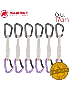 Pack 6 Workhorse Keylock 17 Cm (Grey / Alpine Calamin) - Cintas express escalada deportiva - Mammut
