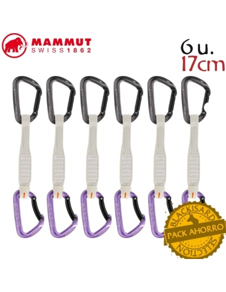 Pack 6 Workhorse Keylock 17 Cm (Grey / Alpine Calamin) - Cintas express escalada deportiva - Mammut
