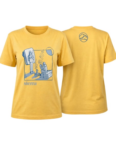 T-shirt Woman Coffee climb (Nispero) - Camiseta manga corta -  Sierra